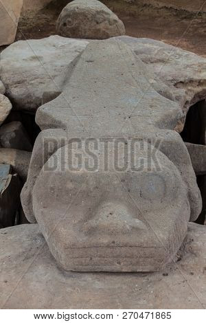 Statue Located At Alto De Los Idolos Archeological Site Near San Agustin, Colombia