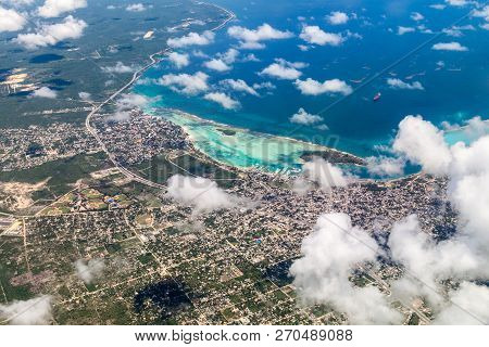Aerial View Of Boca Chica Town In Dominican Republic