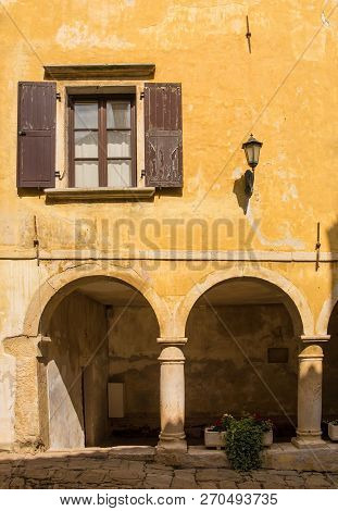 A Building In The Hill Village Of Groznjan (also Called Grisignana) In Istria, Croatia