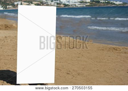 Large Blank Advertisement Banner Sign Urban Public White Isolated Clipping Path Ad Template Mock Up