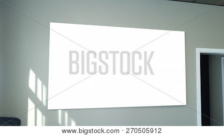 Large Blank Advertisement Banner Sign Urban Public White Isolated Clipping Path Ad Template Mock Up