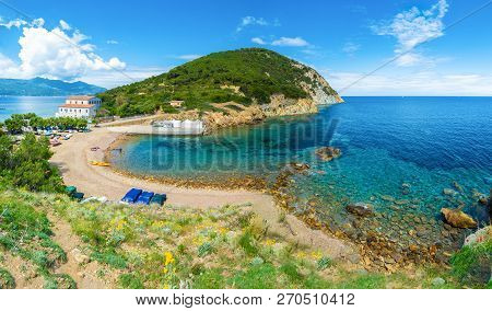 Enfola Headland Beach And Coast In Elba Island, Tuscany,italy