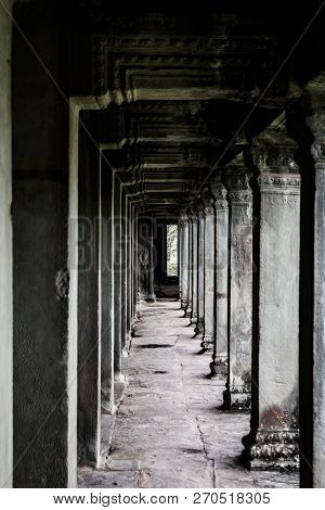 The Corridor Around Angkor Wat, Siem Reap, Cambodia