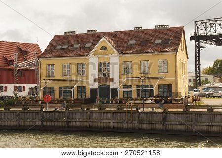 Old Historical Building Near Dane River Embankment In Center Of The Klaipeda (former German Name Of 