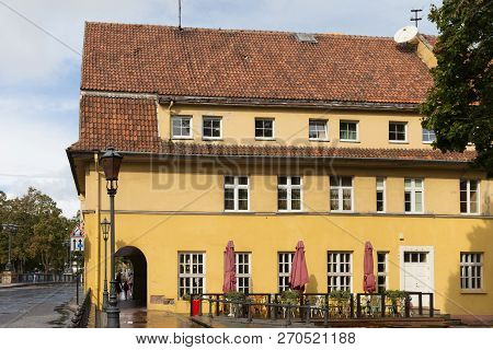 Old Historical Building In The Center Of The Klaipeda (former German Name Of Town Is Memel). Lithuan