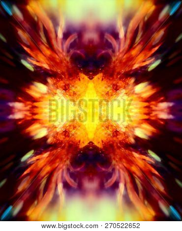 Shamanic Extatic Vision Theme With Phoenic Wings.