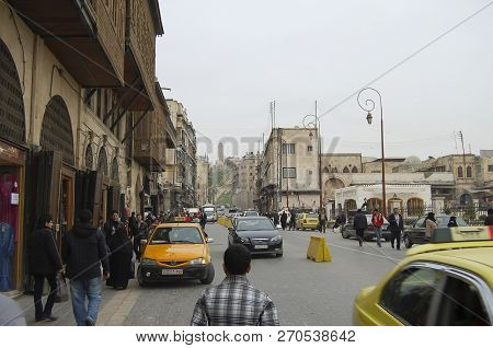 Aleppo, Syria - January 12, 2010:  Daily Life In The City Of Aleppo Before The Outbreak Of The Civil