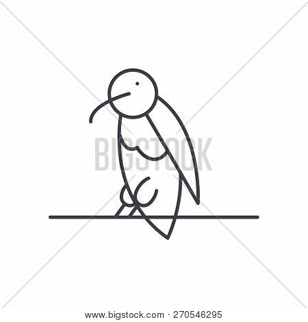 Dead End Line Icon Concept. Dead End Vector Linear Illustration, Symbol, Sign