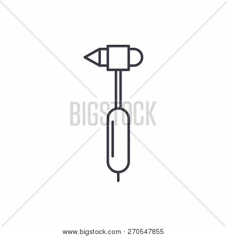 Endoscope Line Icon Concept. Endoscope Vector Linear Illustration, Symbol, Sign