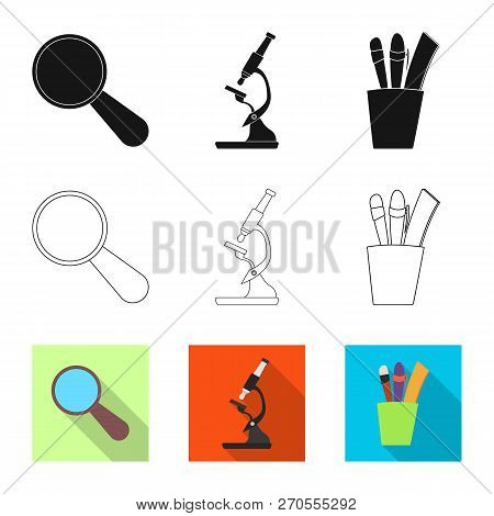 Isolated Object Of Education And Learning Sign. Set Of Education And School Stock Vector Illustratio