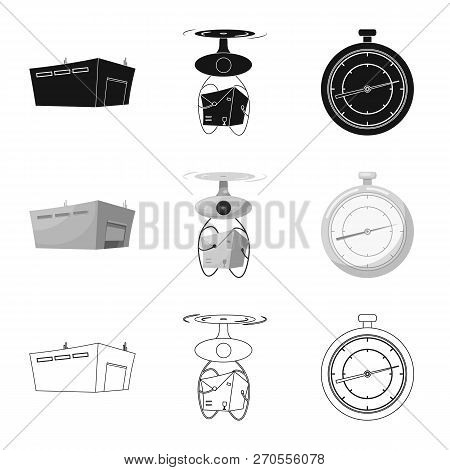 Vector Illustration Of Goods And Cargo Symbol. Set Of Goods And Warehouse Stock Vector Illustration.