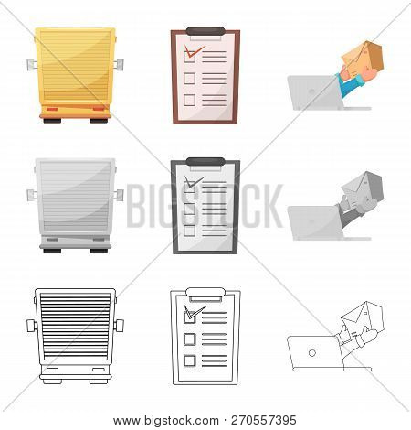Vector Design Of Goods And Cargo Sign. Set Of Goods And Warehouse Stock Vector Illustration.