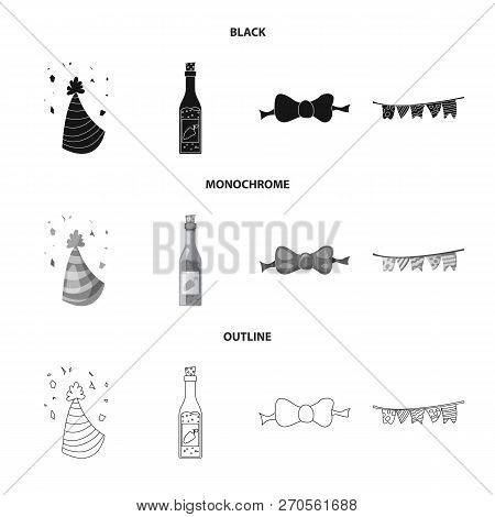 Vector Illustration Of Party And Birthday Logo. Set Of Party And Celebration Stock Vector Illustrati