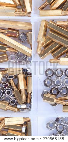 Brass Standoff Spacer Male And Female Set In Plastic Container