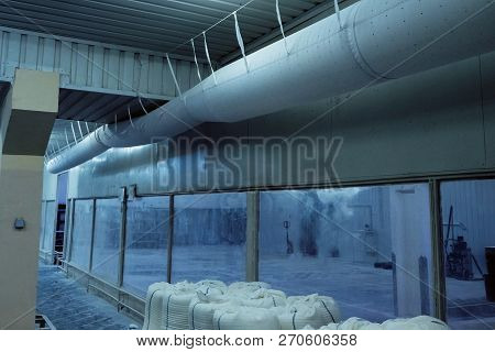 Flexible, Fabric, Pvc, Ductwork,,ventilation,industrial, Duct