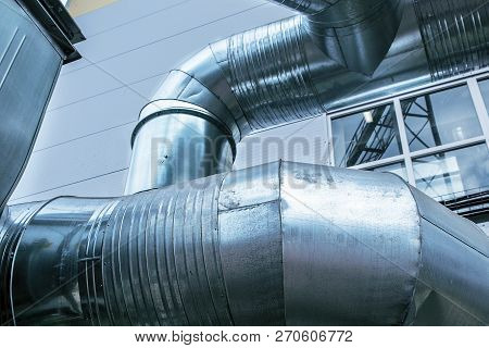Industrial, Ventilation, Outdoor, Modern, Fan, Duct, Metallic