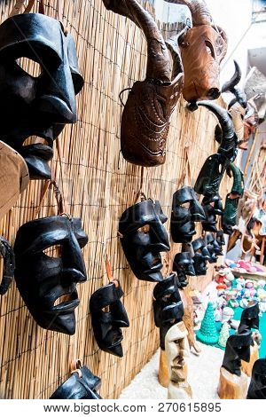 Mamuthones, Ancient Pagan Mask In Mamoiada, Nuoro, Sardinia, Italy