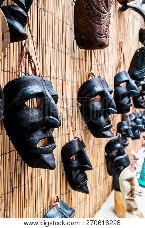 Mamuthones, Ancient Pagan Mask In Mamoiada, Nuoro, Sardinia, Italy