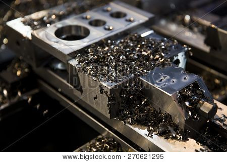Closeup Detail Of The Sheet Metal Manufacturing In Facotry