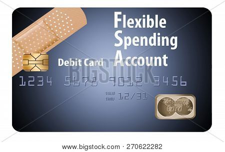 An Emv Security Chip Is Seen Close Up With A Credit Card Nearby.