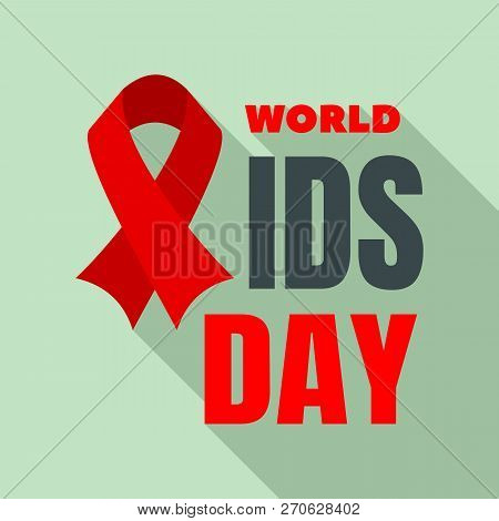 Happy Aids Day Logo Set. Flat Set Of Happy Aids Day Vector Logo For Web Design