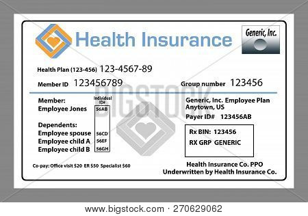 Here is a mock federal government Medicare Health Insurance card isolated on the background.