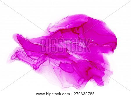 Alcohol Ink Sea Texture. Fluid Ink Abstract Background. Art For Design