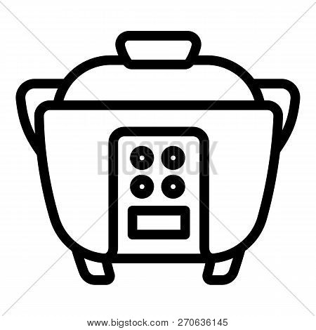 Presure Cooker Icon. Outline Presure Cooker Vector Icon For Web Design Isolated On White Background
