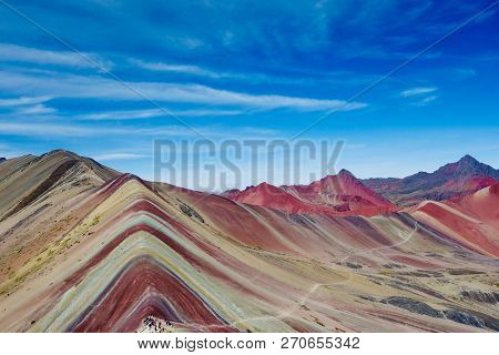 Vinicunca, Cusco Region, Peru. Montana De Siete Colores, Or Rainbow Mountain.