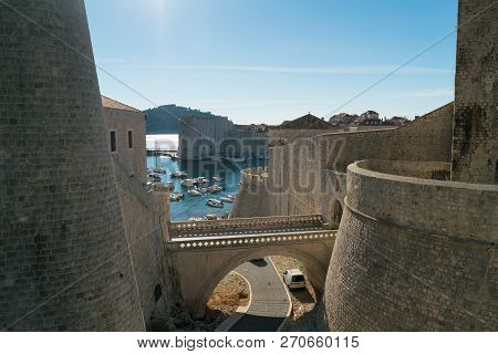 Beautiful Historic Center Of Dubrovnik In Croatia, Famous Historic Destination