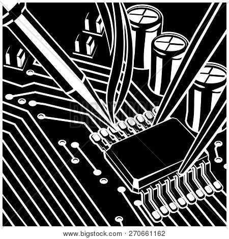 stylized vector vector photo free trial bigstock the circuit theme