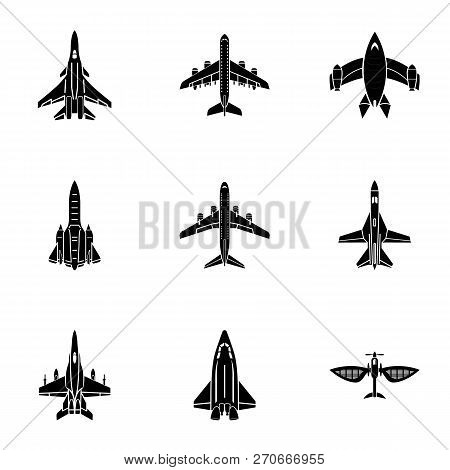 Jet Icons Set. Simple Set Of 9 Jet Vector Icons For Web Isolated On White Background