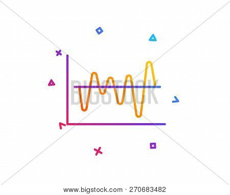 Investment Chart Line Icon. Economic Graph Sign. Stock Exchange Symbol. Business Finance. Gradient L