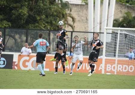 Rio, Brazil - November 25, 2018: Leandro Castan Player In Match Between Vasco And Palmeiras By The B