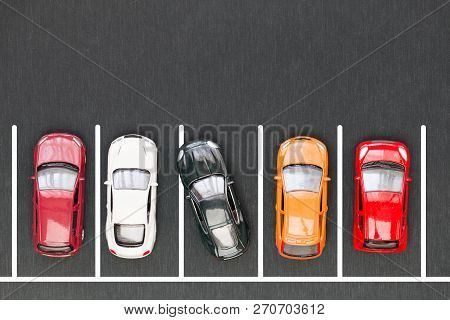 Bad Parking. Improperly Parked Car Bad Concept