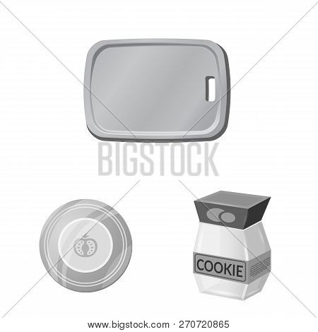 Vector Design Of Kitchen And Cook Icon. Set Of Kitchen And Appliance Stock Vector Illustration.