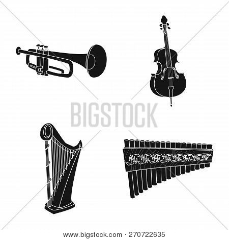 Vector Illustration Of Music And Tune Icon. Set Of Music And Tool Vector Icon For Stock.