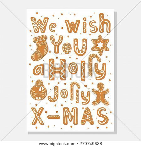 Christmas Gingerbread Cookies Card Merry Christmas
