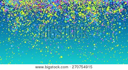 Multicolored сonfetti On Isolated Background. Bright Explosion. Colored Firework. Geometric Texture 