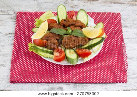 Traditional Delicious Turkish Foods; Bulgur Kofte (cig Kofte)