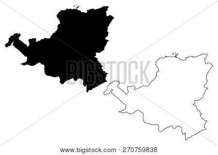 Schwyz (cantons Of Switzerland, Swiss Cantons, Swiss Confederation) Map Vector Illustration, Scribbl