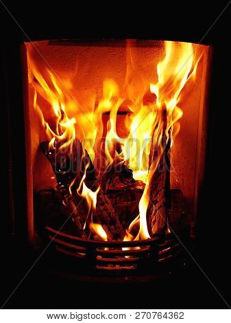 Burning Fire In The Oven