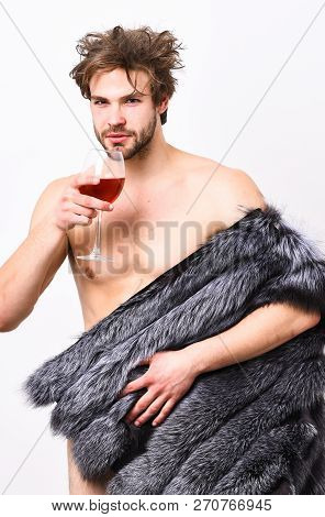 Fashion And Pathos. Rich Athlete Enjoy His Life. Richness And Luxury Concept. Sexy Sleepy Rich Macho