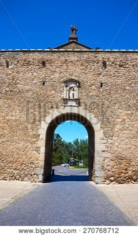 Toledo Puerta de bisagra in Castile La Mancha of Spain