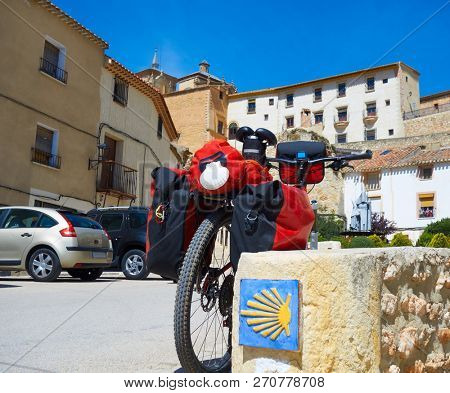 Chinchilla Montearagon bicycle by Saint James Way of Levante at La Mancha Spain