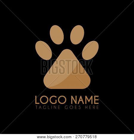 Vector Paw Logo Design Template. It S Good Simple Design Paw Animal. You Can Make Brand For Icon, Lo