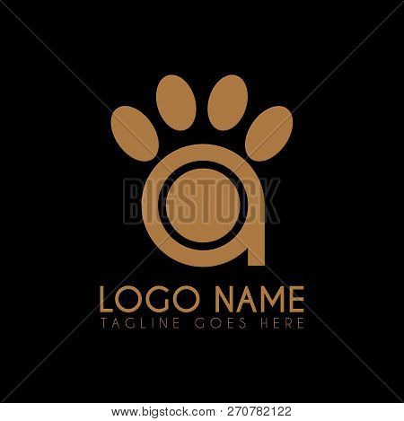 Vector Letter A Paw Logo Icon, Logo, Symbols, Abstract