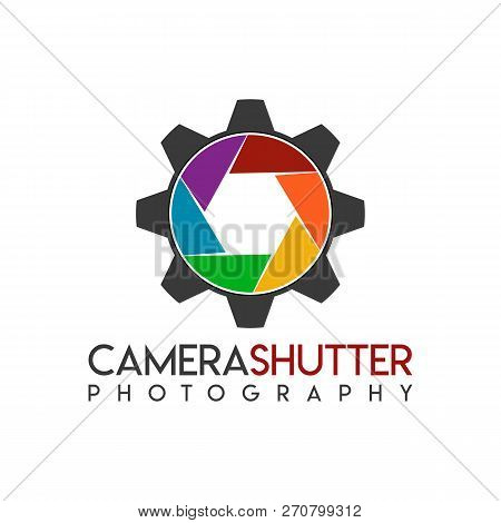 Vector Camera Shutter Gear Logo Icon Symbols