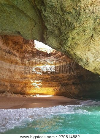 Benagil Caves Are A Very Popular Tourist Destination In Portugal.