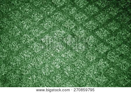 Green Color Textile Carpwt Patttern. Abstract Background And Texture For Design.